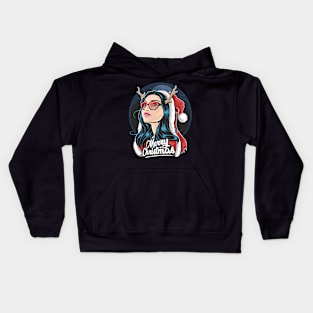 Santas Daughter Kids Hoodie